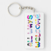 All Ways Welcome LGBTQIA+包括同性愛者プライド キーホルダー (正面)