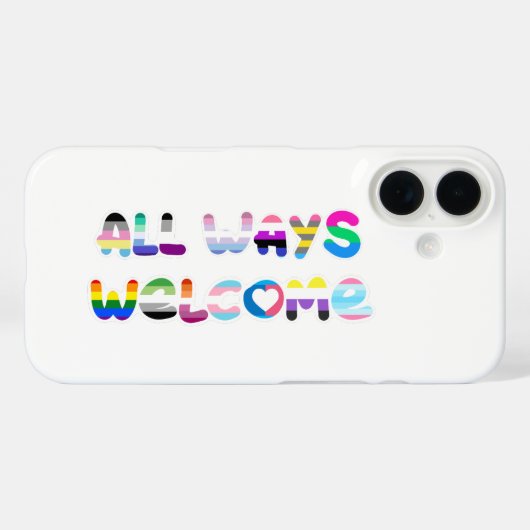 All Ways Welcome LGBTQIA+包括同性愛者プライド Case-Mate iPhoneケース (裏面 (横))