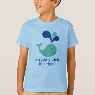 All Whale Be All Right - Boys T Shirt Tシャツ