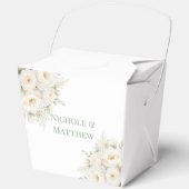 All White Floral Wedding フェイバーボックス (正面)