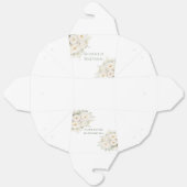 All White Floral Wedding フェイバーボックス (見開き)