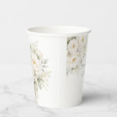 All White Floral Wedding 紙コップ (右)