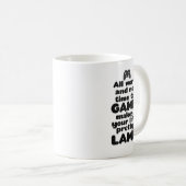 All Work No Time To Video Gamer Lifeモットー コーヒーマグカップ (正面右)