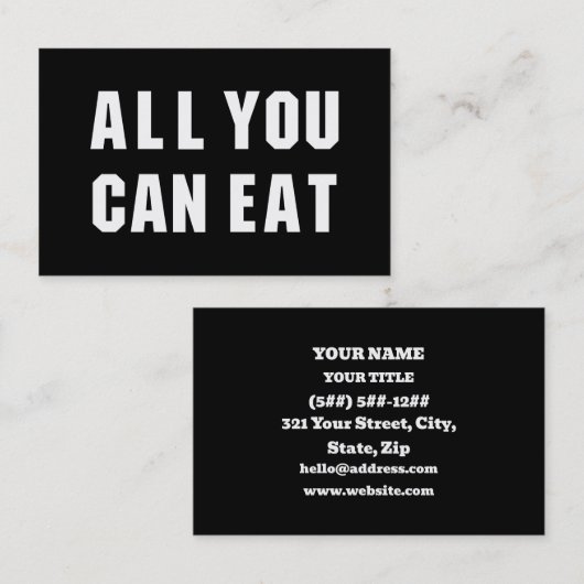 ALL YOU CAN EAT 名刺 (正面/裏面)