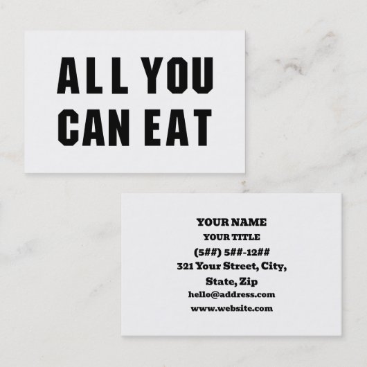 ALL YOU CAN EAT 名刺 (正面/裏面)