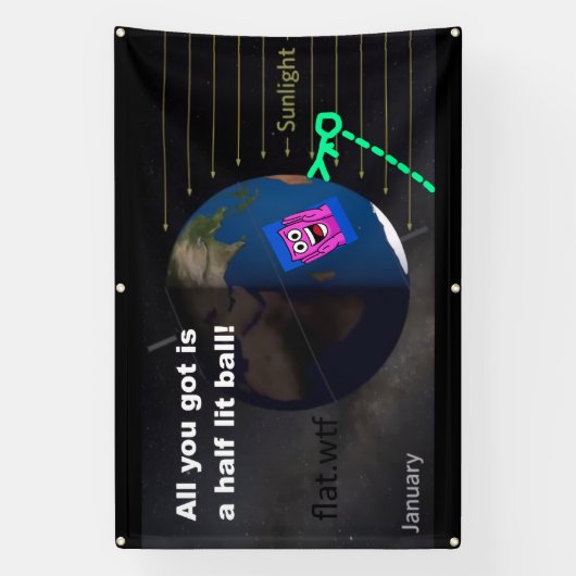 All you got is a half lit ball! Banner 横断幕 (縦)