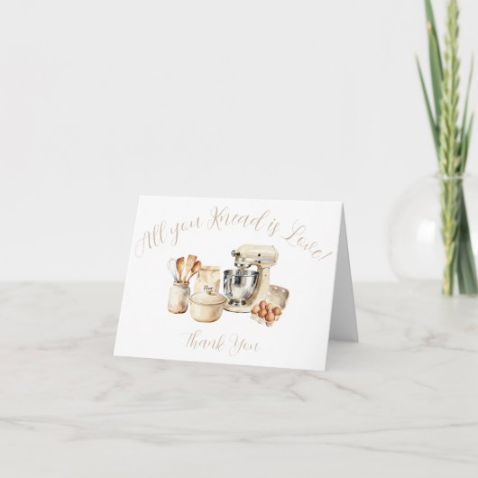 All You Knead is Love! Bridal Shower Baking サンキューカード (正面)