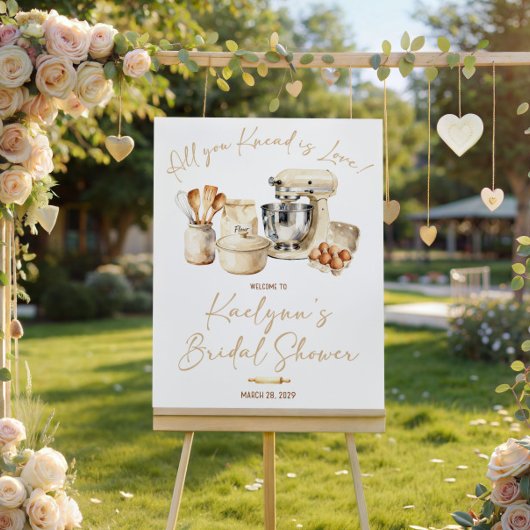 All You Knead is Love! Bridal Shower Welcome Sign ポスター