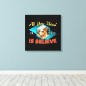 All You Need 信じ Is – ラマ愛好家 キャンバスプリント (インサイチュ (ウッドフロア))