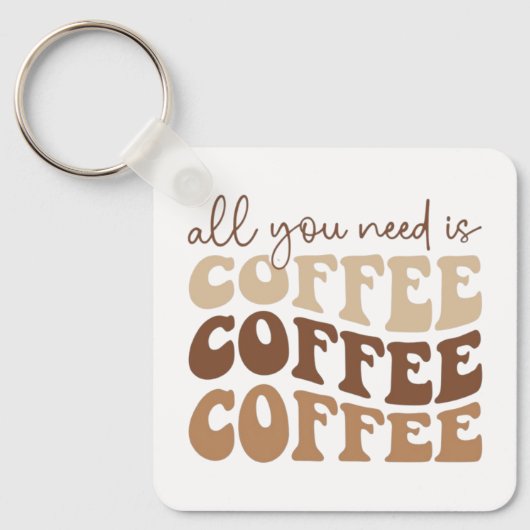 All you need is coffee coffee coffee Keychain キーホルダー (正面)