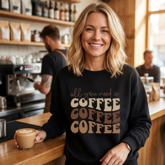 All you need is coffee.  sweatshirt スウェットシャツ