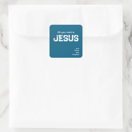 All You Need is Jesus Sticker 2 スクエアシール (バッグ)