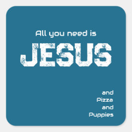 All You Need is Jesus Sticker 2 スクエアシール