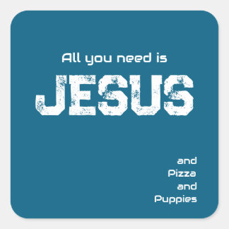 All You Need is Jesus Sticker 2 スクエアシール