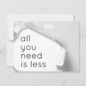 All you need is less (正面)