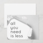 All you need is less (正面/裏面)
