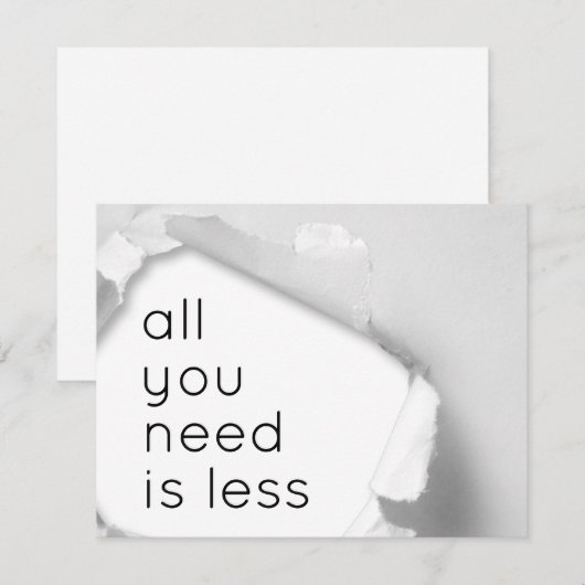 All you need is less (正面/裏面)