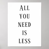 All you need is less ポスター (正面)