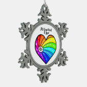 All You Need is Love スノーフレークピューターオーナメント (左)