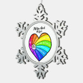 All You Need is Love スノーフレークピューターオーナメント (右)