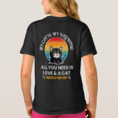 All You Need Is Love & A Cat T-Shirt, Funny Cat  Tシャツ (裏面)