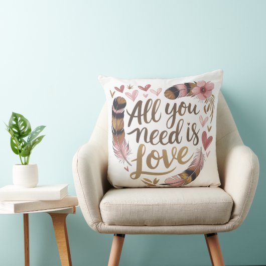 All You Need Is Love – A Gentle Boho Whisper クッション (椅子)