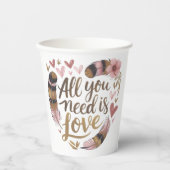 All You Need Is Love – A Gentle Boho Whisper 紙コップ (正面)