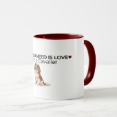 All You Need Is Love and a Cavalier Mug マグカップ (正面右)