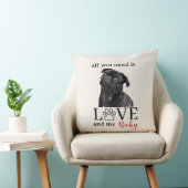 All You Need Is Love and My Dog – Custom Pet Name  クッション (椅子)