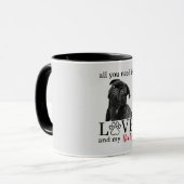 All You Need Is Love and My Dog – Custom Pet Name  マグカップ (正面左)