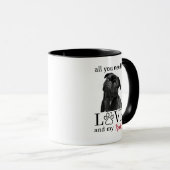 All You Need Is Love and My Dog – Custom Pet Name  マグカップ (正面右)