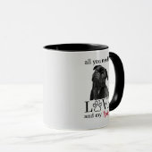All You Need Is Love and My Dog – Custom Pet Name  マグカップ (正面右)