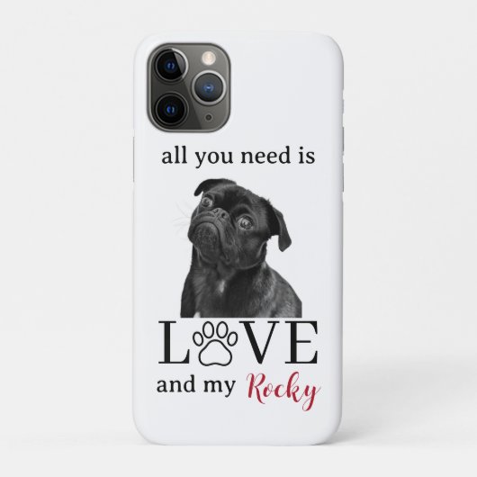 All You Need Is Love and My Dog – Custom Pet Name  Case-Mate iPhoneケース (裏)