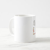 All you need is Love & Coffee, hearts cute mug | コーヒーマグカップ (正面左)