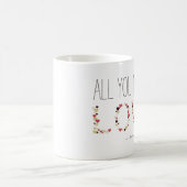 All you need is Love & Coffee, hearts cute mug | コーヒーマグカップ (中央)