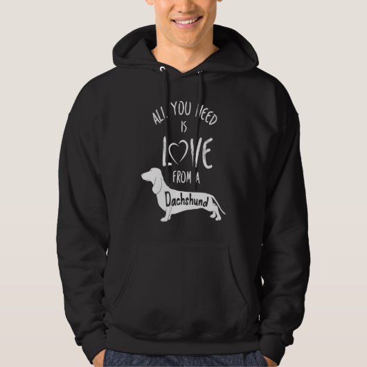 All You Need Is Love From A Dachshund Wine Owner パーカ (正面)