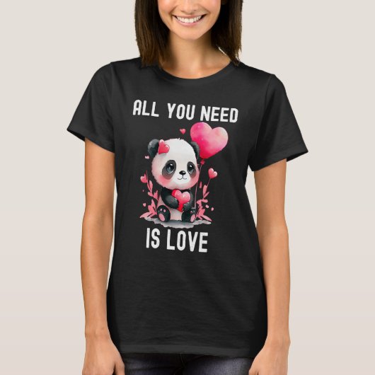 All you need is love Matching with heart Valentine Tシャツ (正面)