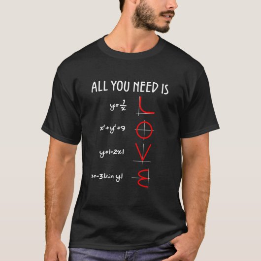 All You Need Is Love Math Vertical Tシャツ (正面)