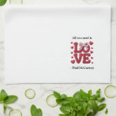 All You Need is Love Quote キッチンタオル (折り畳み)