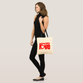 "all you need is love" red graphic tote bag トートバッグ (正面(モデル))