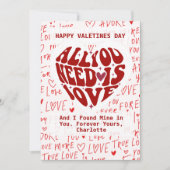  all You Need Is Love Red Heart Valentines Day シーズンカード (正面)