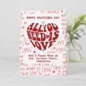  all You Need Is Love Red Heart Valentines Day シーズンカード (スタンド正面)