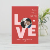  All You Need Is Love Red Pink Romance Valentines  シーズンカード (スタンド正面)