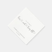 『All You Need Is Love & Tacos』結婚のナプキン スタンダードカクテルナプキン (角)