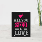 All You Need Is Love Valentines Day For Him Her  カード (正面)