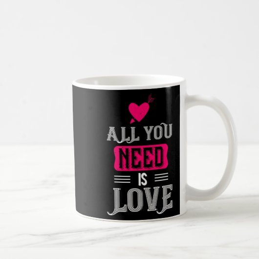 All You Need Is Love Valentines Day For Him Her コーヒーマグカップ (右)