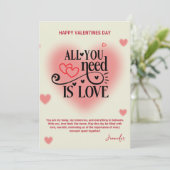 All You Need Is Love Valentines Day Heart  シーズンカード (スタンド正面)