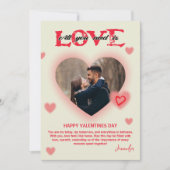 All You Need Is Love Valentines Day Heart Photo シーズンカード (正面)