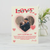 All You Need Is Love Valentines Day Heart Photo シーズンカード (スタンド正面)