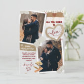 All You Need Is Love Valentines Day Photo Heart  シーズンカード (スタンド正面)